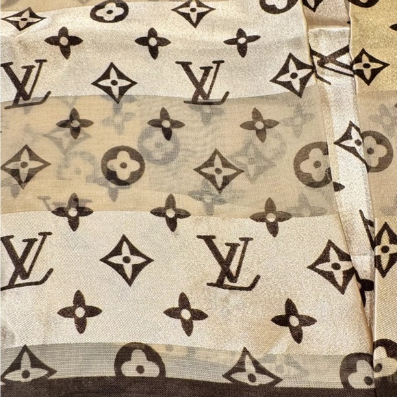 Silk Louis Vuitton Monogram Scarf 40”x39 - Picture 8 of 8